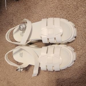 White Platform Sandals